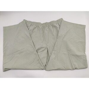 Alfred Dunner Woman Sage Green Gingham Pull On Wide Leg Pants Size 22W